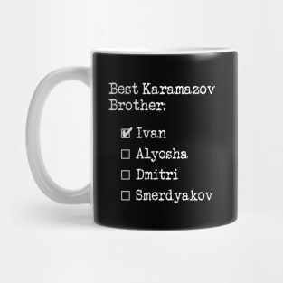 Best Brother Ivan Dostoevsky The Brothers Karamazov Russian Literature Mug